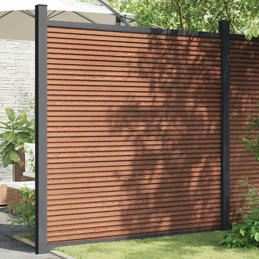Fence Panel WPC Brown 180x186 cm