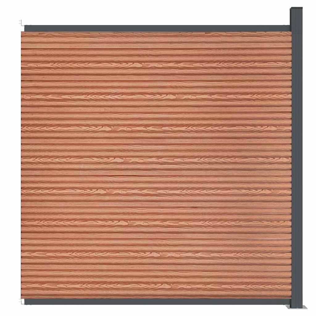 Fence Panel WPC Brown 173x186 cm