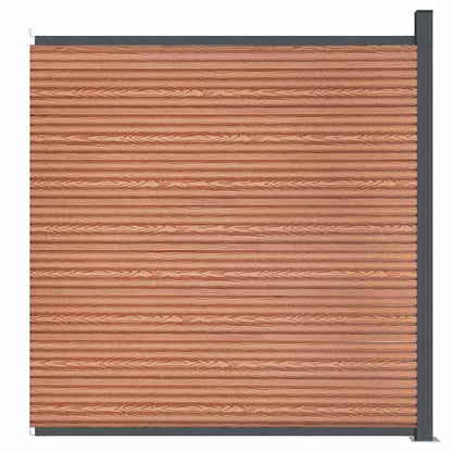 Fence Panel WPC Brown 173x186 cm