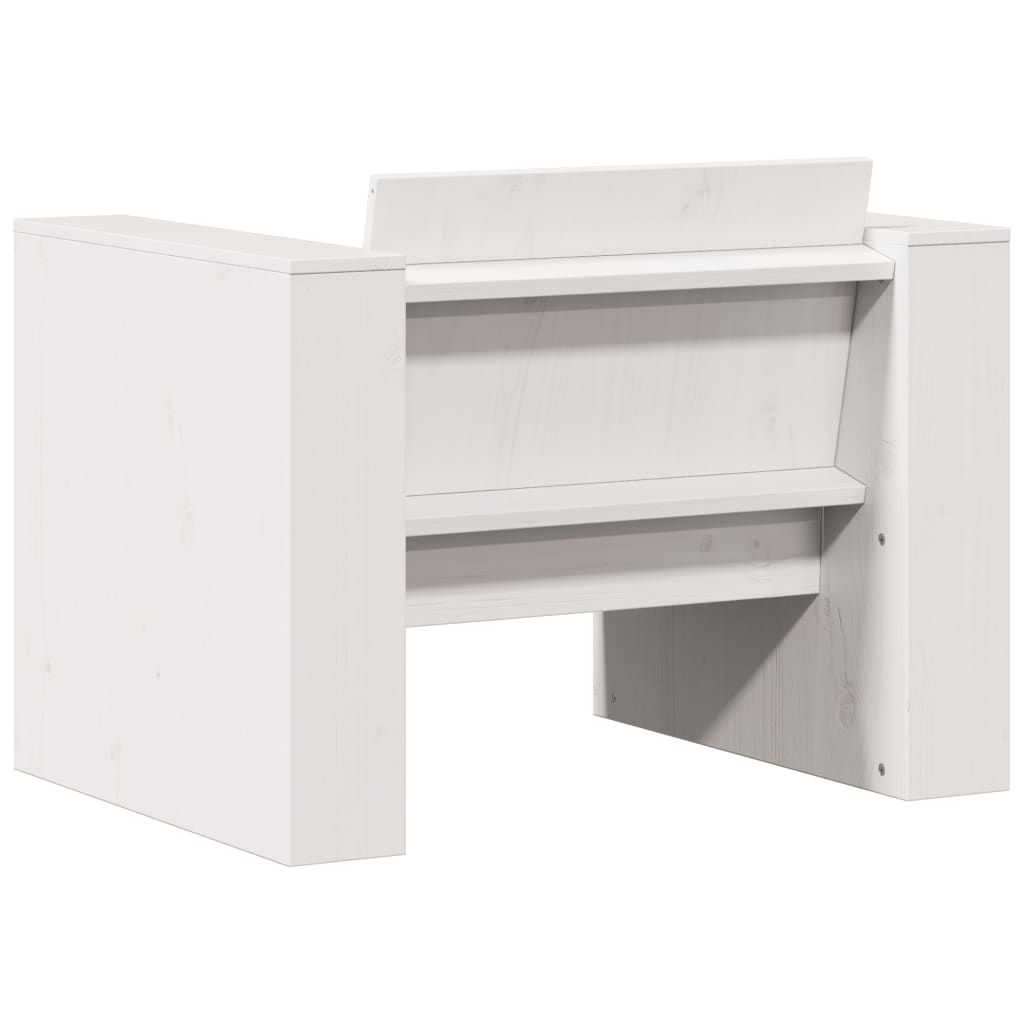 Garden Sofa | White | Solid Pine Wood | Medium | Durable | Garden Sofa