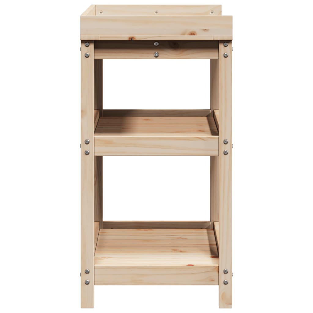 Potting Table with Shelves 82,5x45x86,5 cm Solid Wood Pine