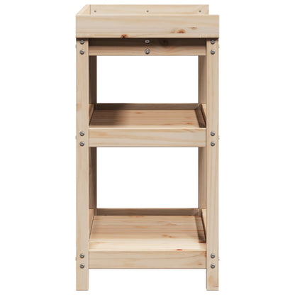 Potting Table with Shelves 82,5x45x86,5 cm Solid Wood Pine