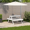 Picnic Table White 41.3"x52.8"x29.5" Solid Wood Pine