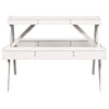 Picnic Table White 41.3"x52.8"x29.5" Solid Wood Pine