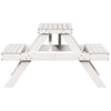Picnic Table White 41.3"x52.8"x29.5" Solid Wood Pine