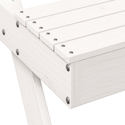 Picnic Table White 41.3"x52.8"x29.5" Solid Wood Pine