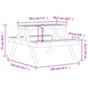 Picnic Table White 41.3"x52.8"x29.5" Solid Wood Pine