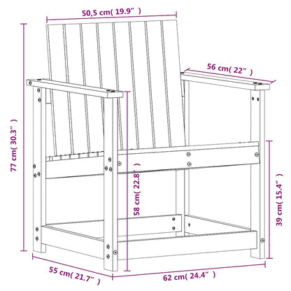 3 Piece Garden Lounge Set Wax Brown Solid Wood Pine