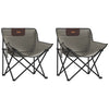 Camping Chairs with Pocket Foldable 2 pcs Grey