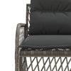 2 Piece Patio Sofa Set with Cushions Gray Poly Rattan