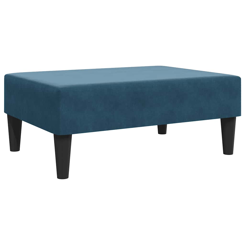Footstool Blue 30.3"x21.7"x12.2" Velvet