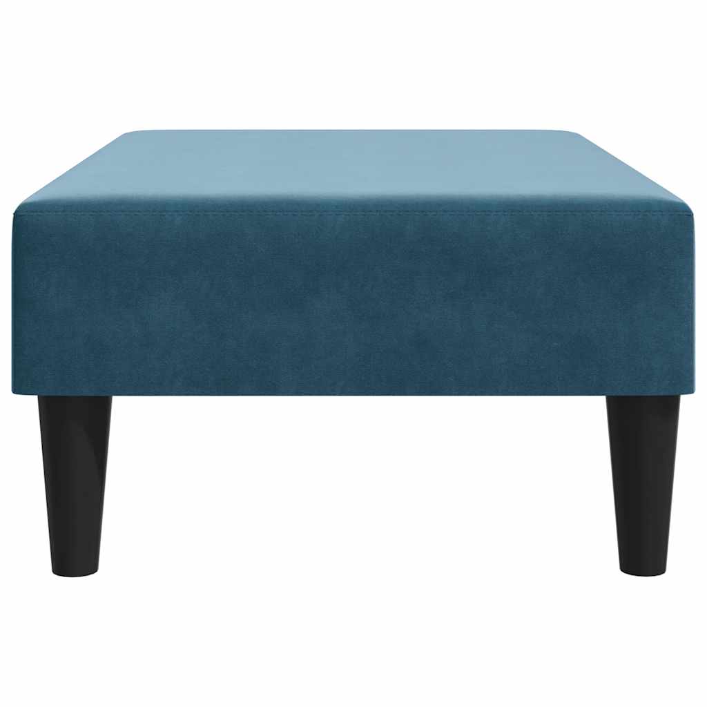 Footstool Blue 30.3"x21.7"x12.2" Velvet