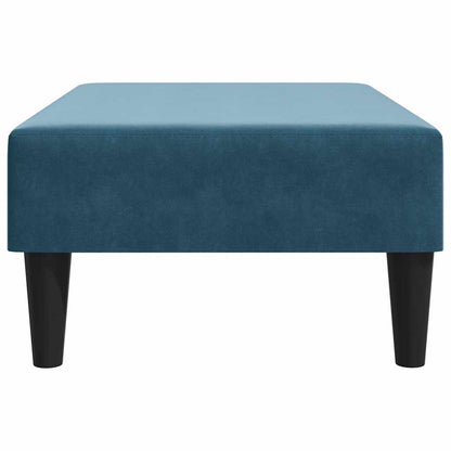 Footstool Blue 30.3"x21.7"x12.2" Velvet