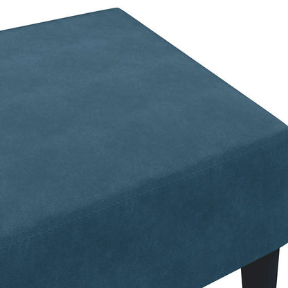 Footstool Blue 30.3"x21.7"x12.2" Velvet