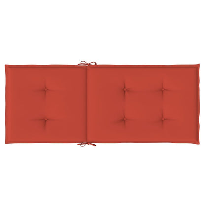 Highback Chair Cushions 6 pcs Melange Red 47.2"x19.7"x1.6" Fabric