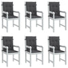 Lowback Chair Cushions 6 pcs Melange Anthracite 39.4"x19.7"x1.6" Fabric