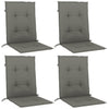 Lowback Chair Cushions 4 pcs Melange Dark Grey 100x50x4 cm Fabric