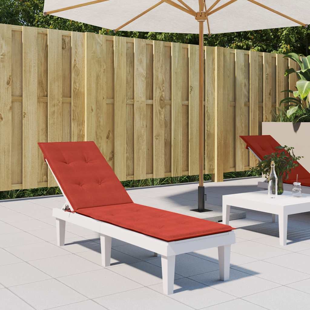 Deck Chair Cushion Melange Red (29.5"+41.3")x19.7"x1.6" Fabric