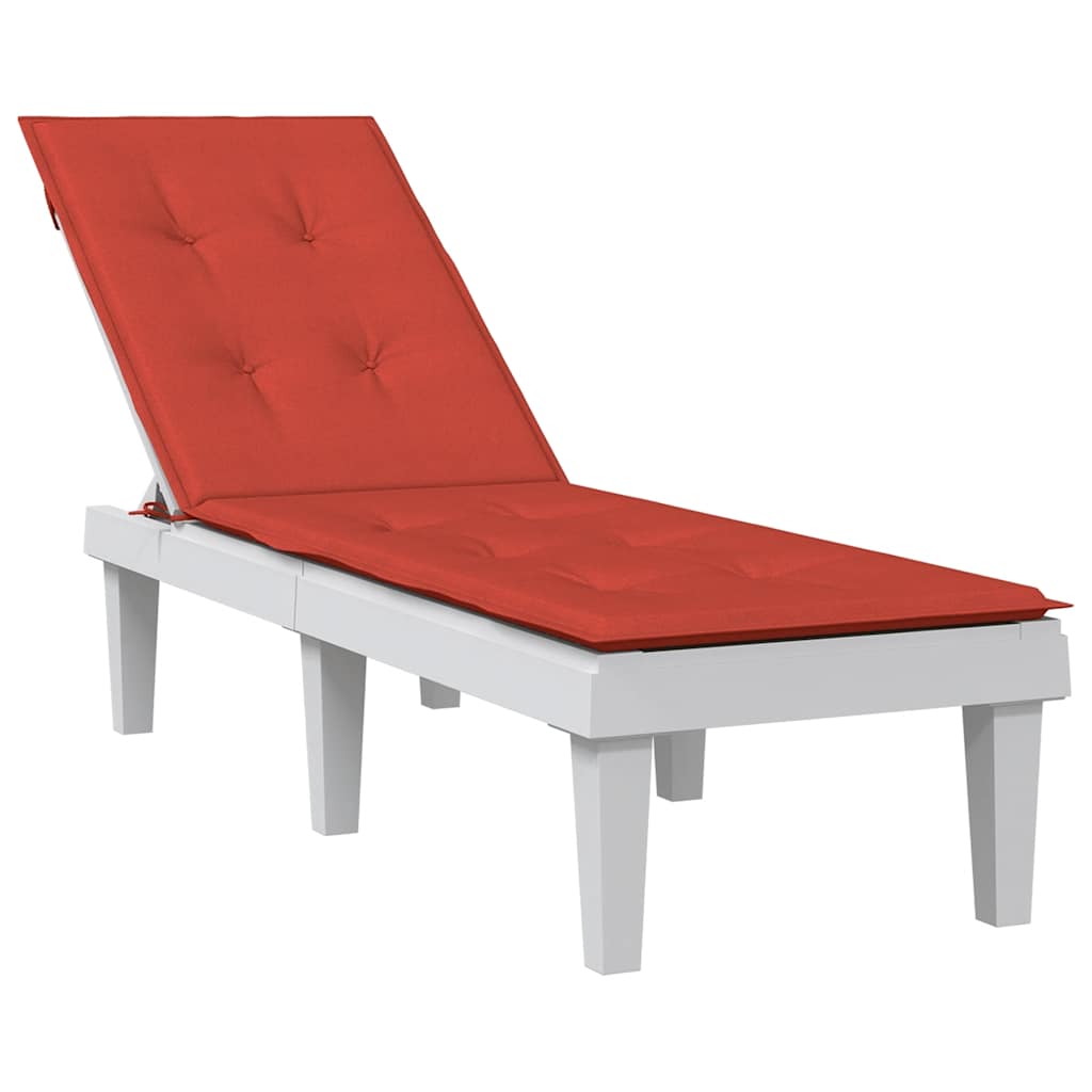Deck Chair Cushion Melange Red (29.5"+41.3")x19.7"x1.6" Fabric