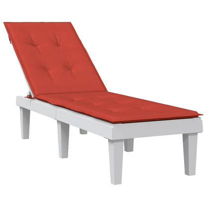 Deck Chair Cushion Melange Red (29.5"+41.3")x19.7"x1.6" Fabric