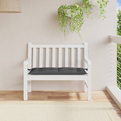 Garden Bench Cushion Melange Anthracite 39.4"x19.7"x2.8" Fabric