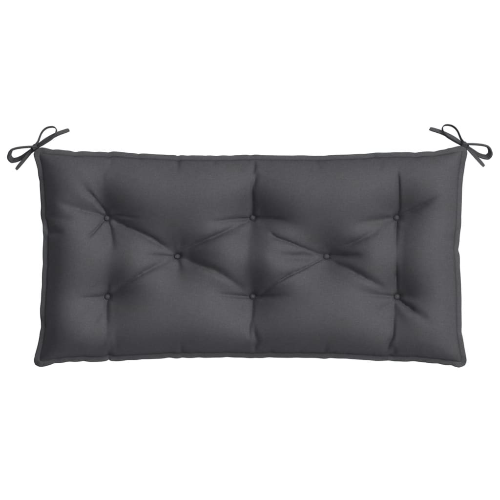 Garden Bench Cushion Melange Anthracite 39.4"x19.7"x2.8" Fabric