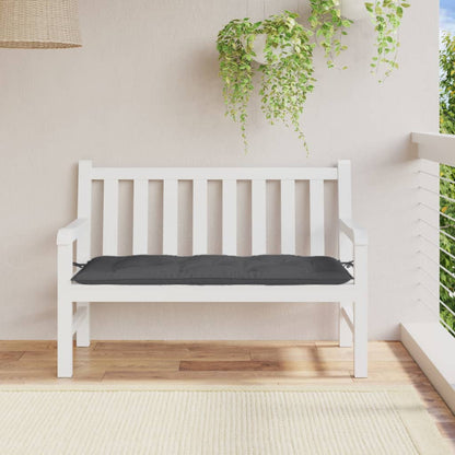 Garden Bench Cushion Melange Anthracite 47.2"x19.7"x2.8" Fabric