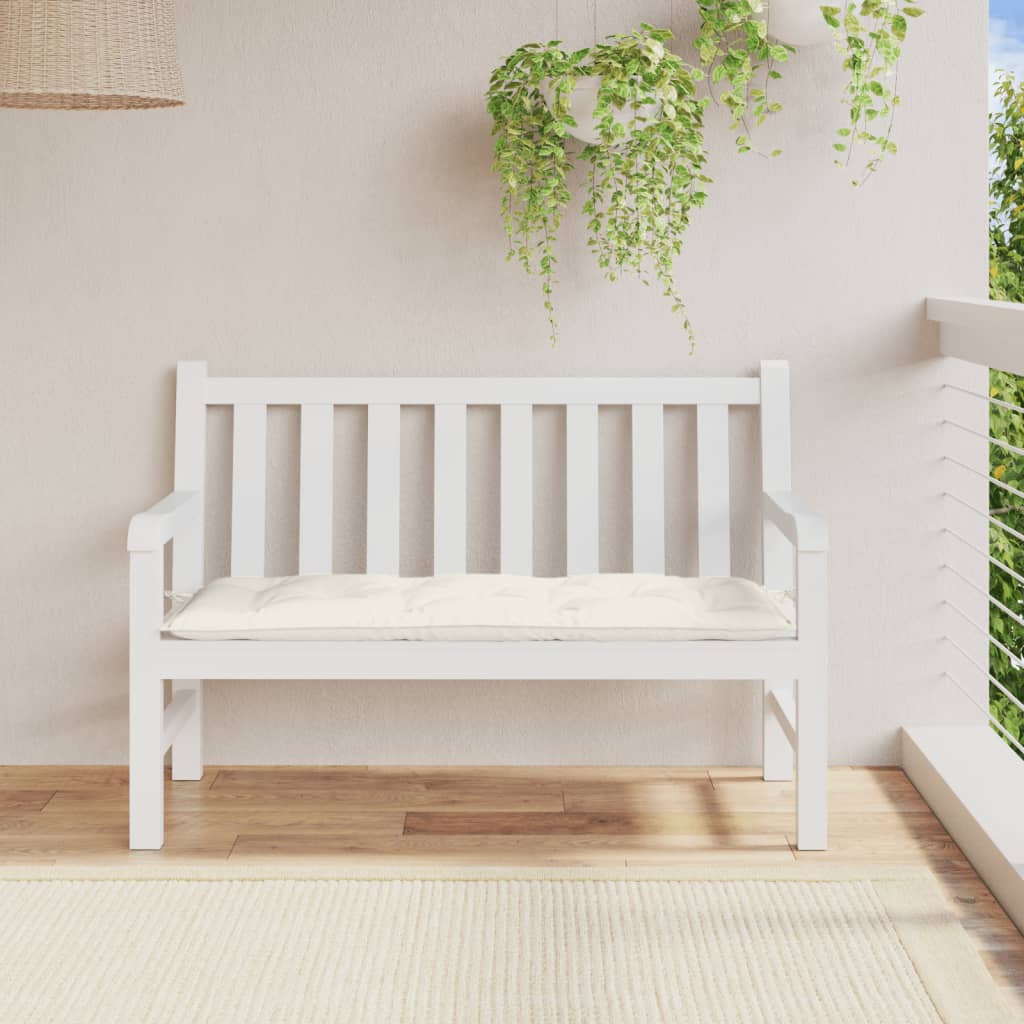 Garden Bench Cushion Melange Cream 47.2"x19.7"x2.8" Fabric
