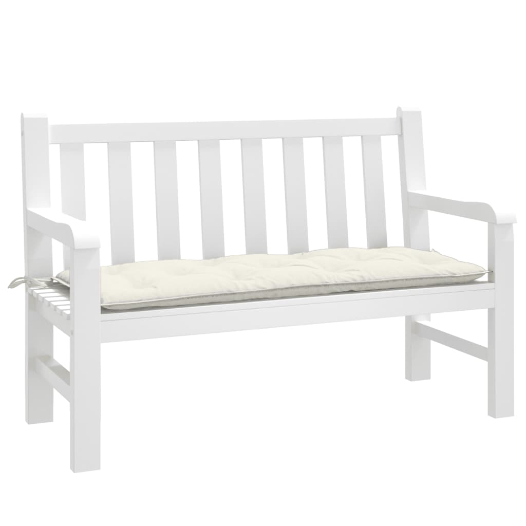 Garden Bench Cushion Melange Cream 47.2"x19.7"x2.8" Fabric
