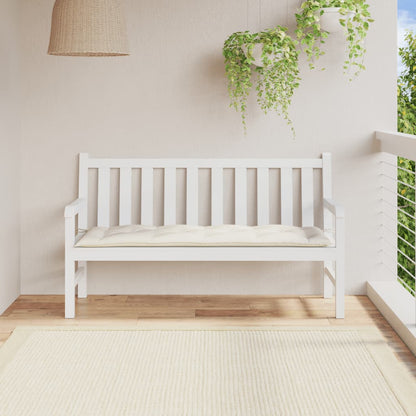 Garden Bench Cushion Melange Cream 59.1"x19.7"x2.8" Fabric