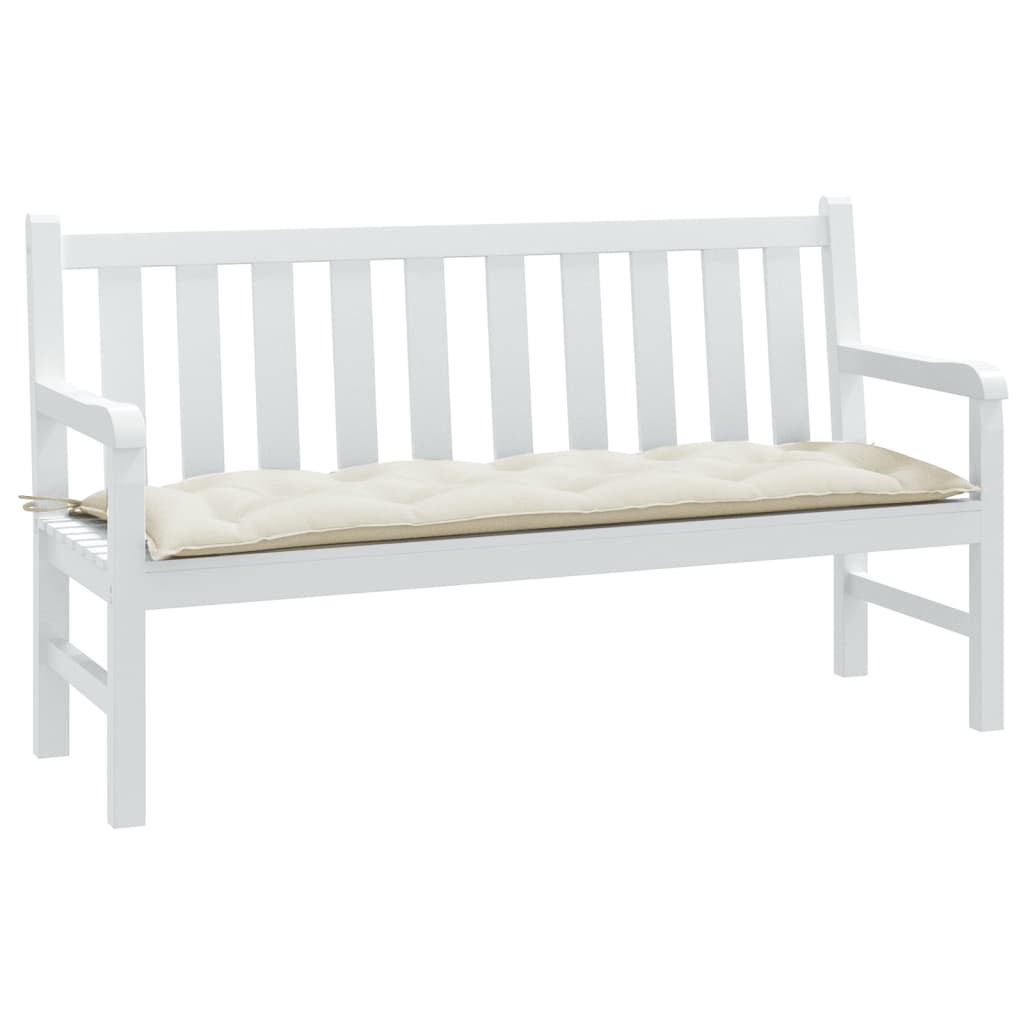 Garden Bench Cushion Melange Cream 59.1"x19.7"x2.8" Fabric