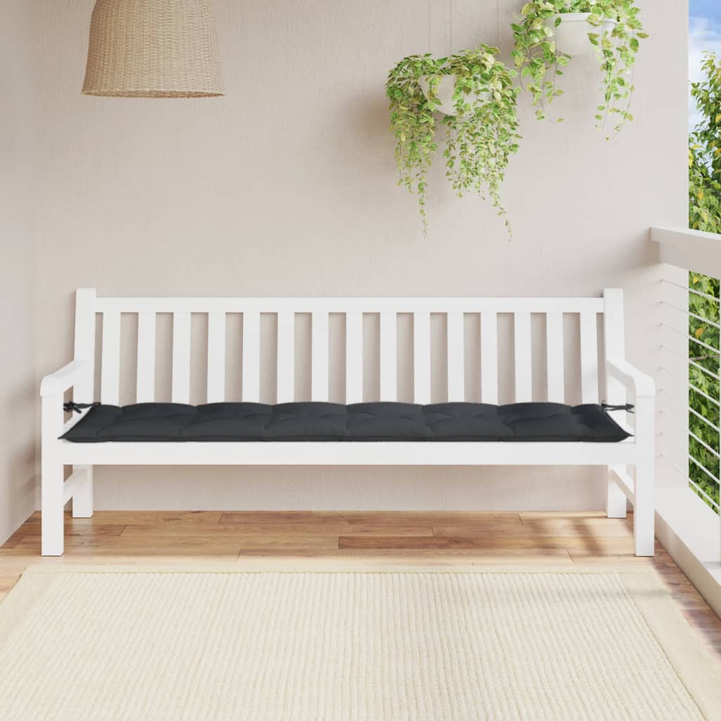 Garden Bench Cushion Melange Anthracite 78.7"x19.7"x2.8" Fabric