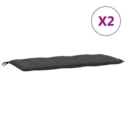 Garden Bench Cushions 2 pcs Melange Anthracite 47.2"x19.7"x2.8" Fabric