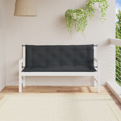 Garden Bench Cushions 2 pcs Melange Anthracite 59.1"x19.7"x2.8" Fabric