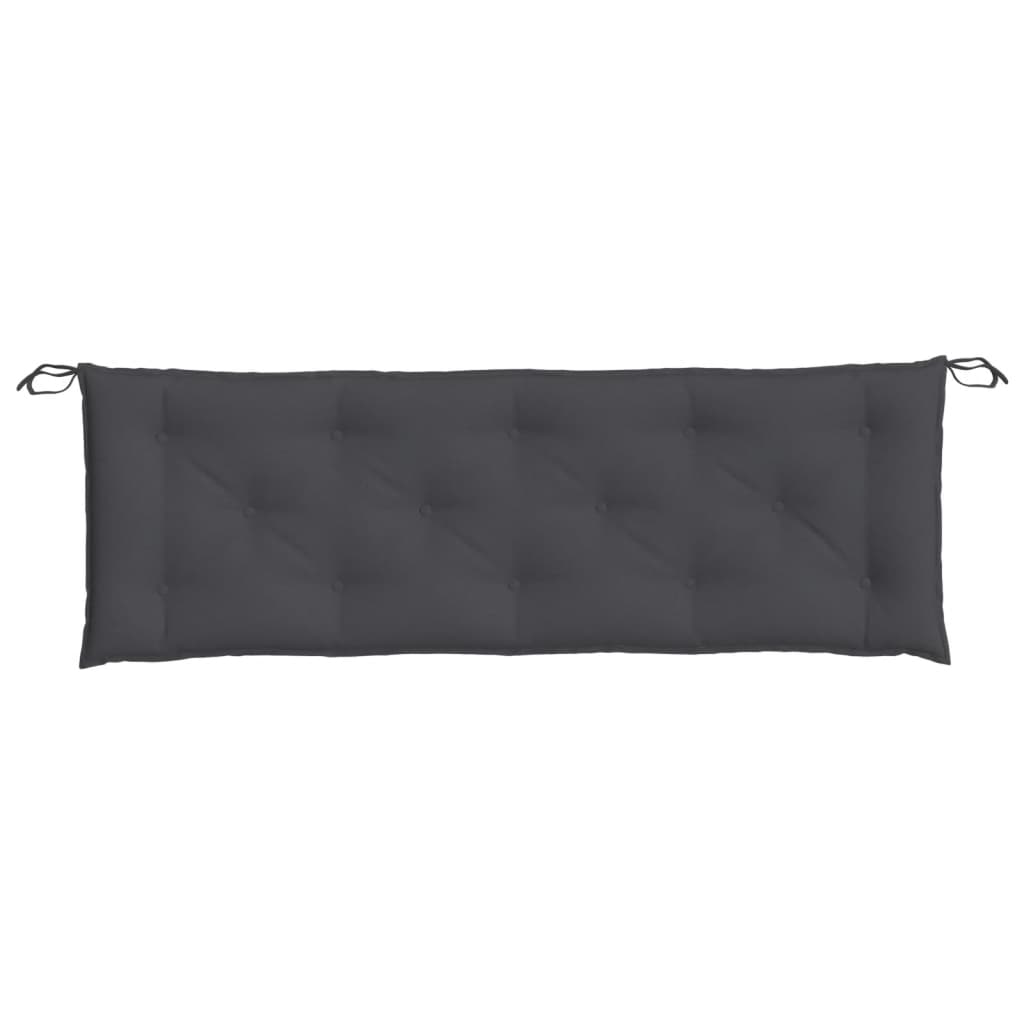 Garden Bench Cushions 2 pcs Melange Anthracite 59.1"x19.7"x2.8" Fabric