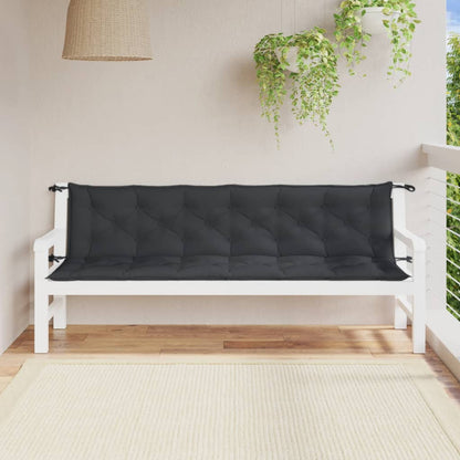 Garden Bench Cushions 2 pcs Melange Anthracite 78.7"x19.7"x2.8" Fabric