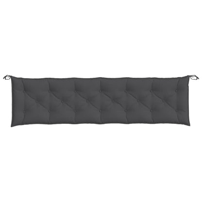 Garden Bench Cushions 2 pcs Melange Anthracite 78.7"x19.7"x2.8" Fabric