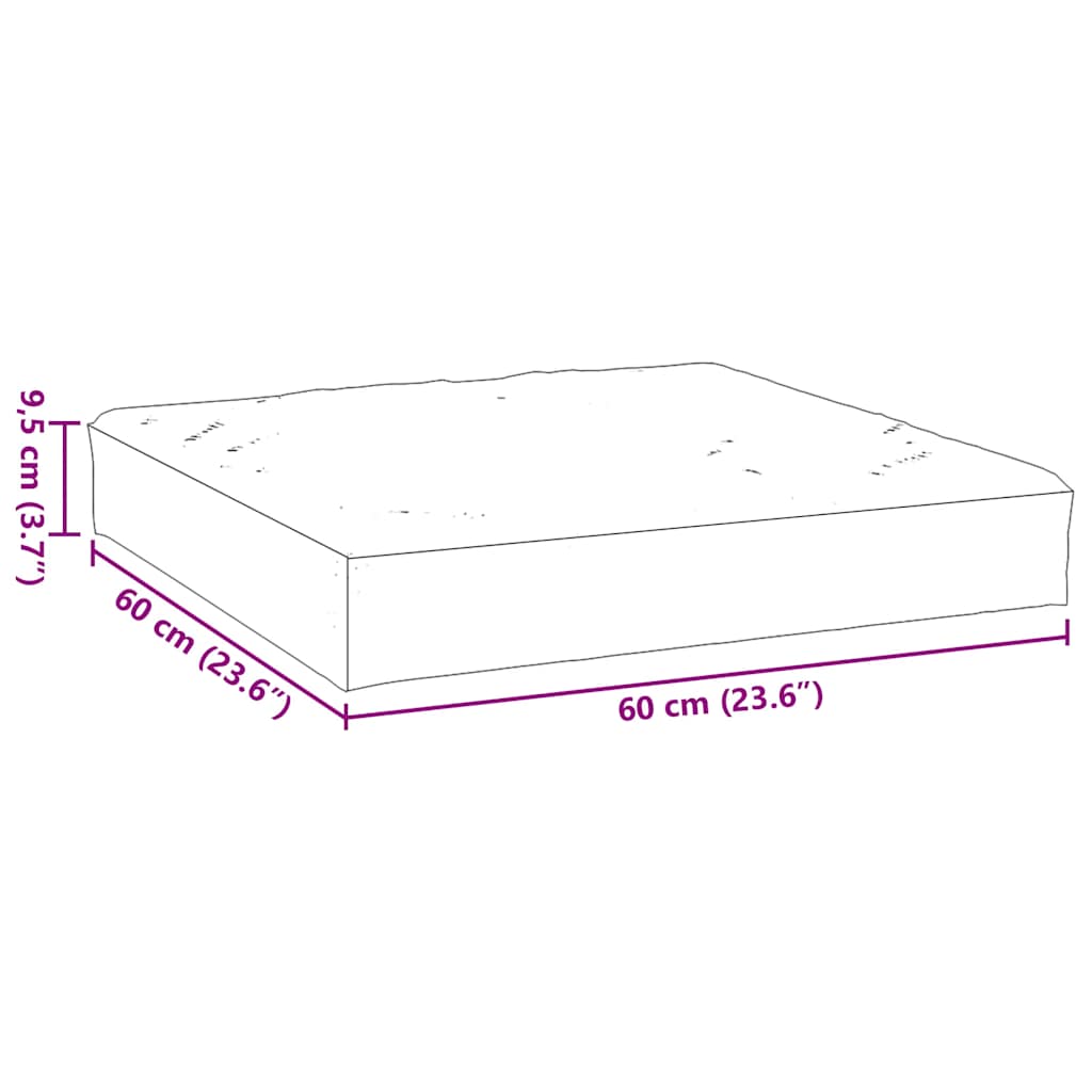 Pallet Cushion Melange Anthracite 23.6"x23.6"x3.7" Fabric