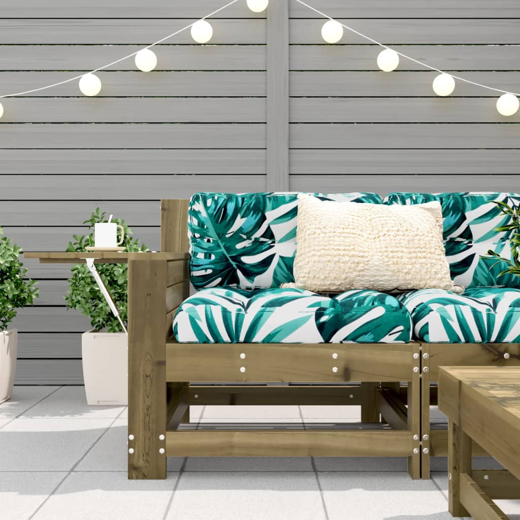 Garden Sofa | Natural wood colour | Impregnated pine wood | Compact