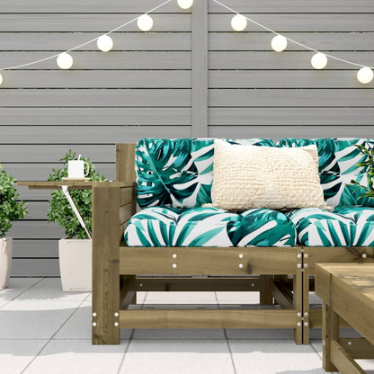 Garden Sofa | Natural wood colour | Impregnated pine wood | Compact