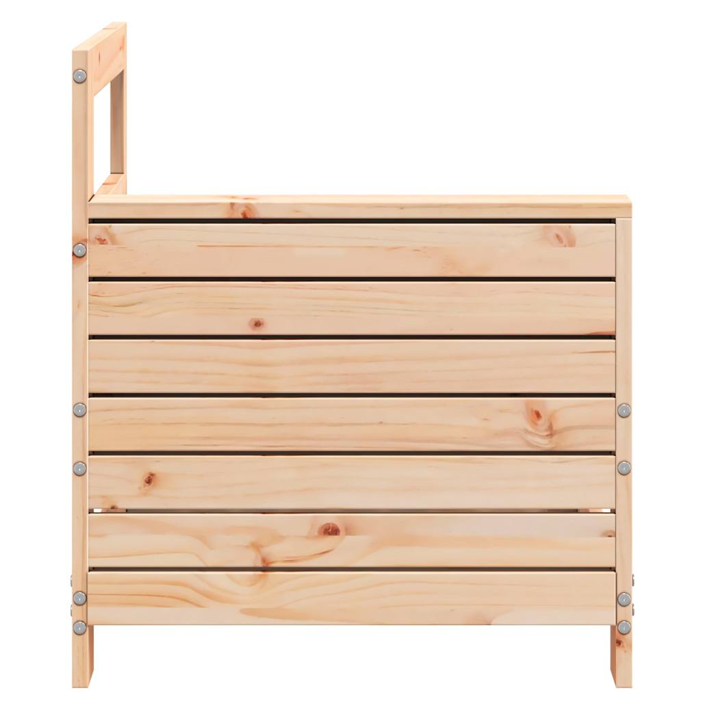 Garden Sofa | Natural Pine | Solid Pine Wood | Single Seater | Modular