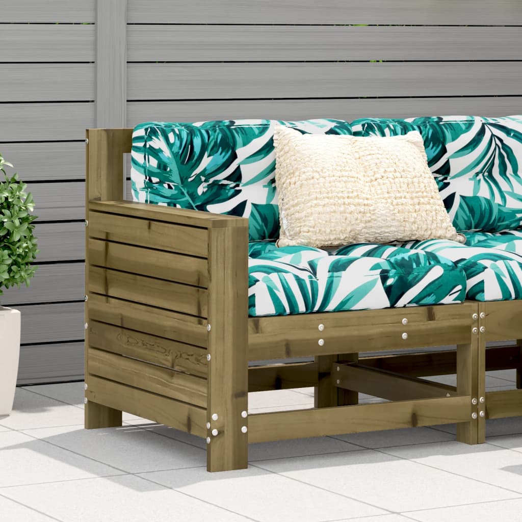 Garden Sofa | Impregnated Wood Pine | 69x62x70.5 cm | Modular