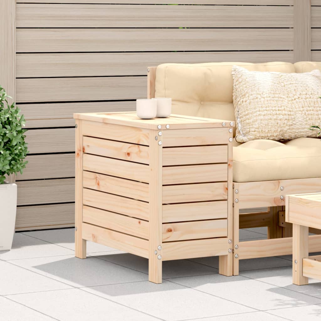 Garden Footstool | Natural | Solid Pine Wood | 62x31.5x52 cm | Foldable