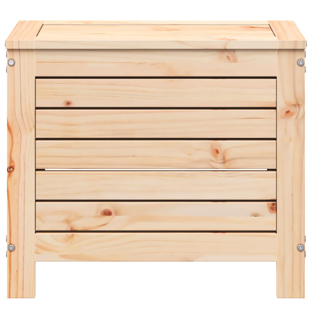 Garden Footstool | Natural | Solid Pine Wood | 62x31.5x52 cm | Foldable