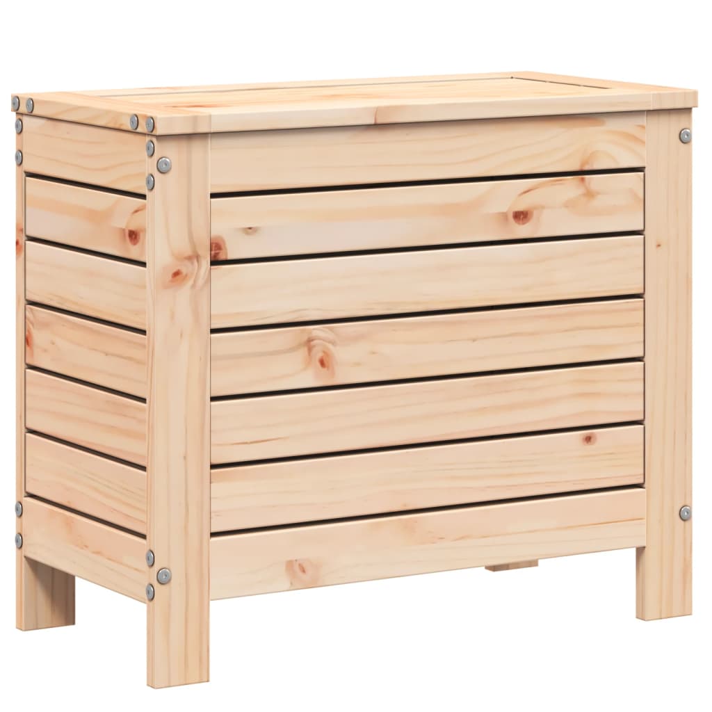 Garden Footstool | Natural | Solid Pine Wood | 62x31.5x52 cm | Foldable