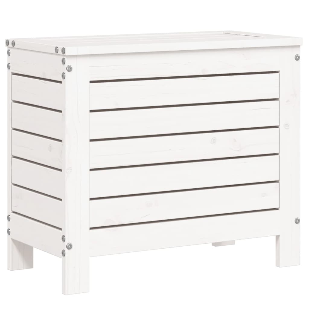 Garden Footstool | White | Solid Pine Wood | Compact | Modular
