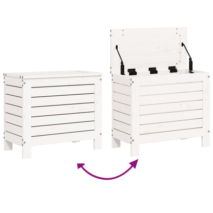 Garden Footstool | White | Solid Pine Wood | Compact | Modular