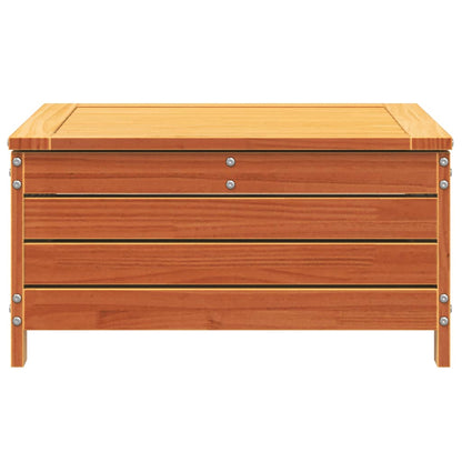 Garden Footstool Wax Brown 62x63.5x32 cm Solid Wood Pine