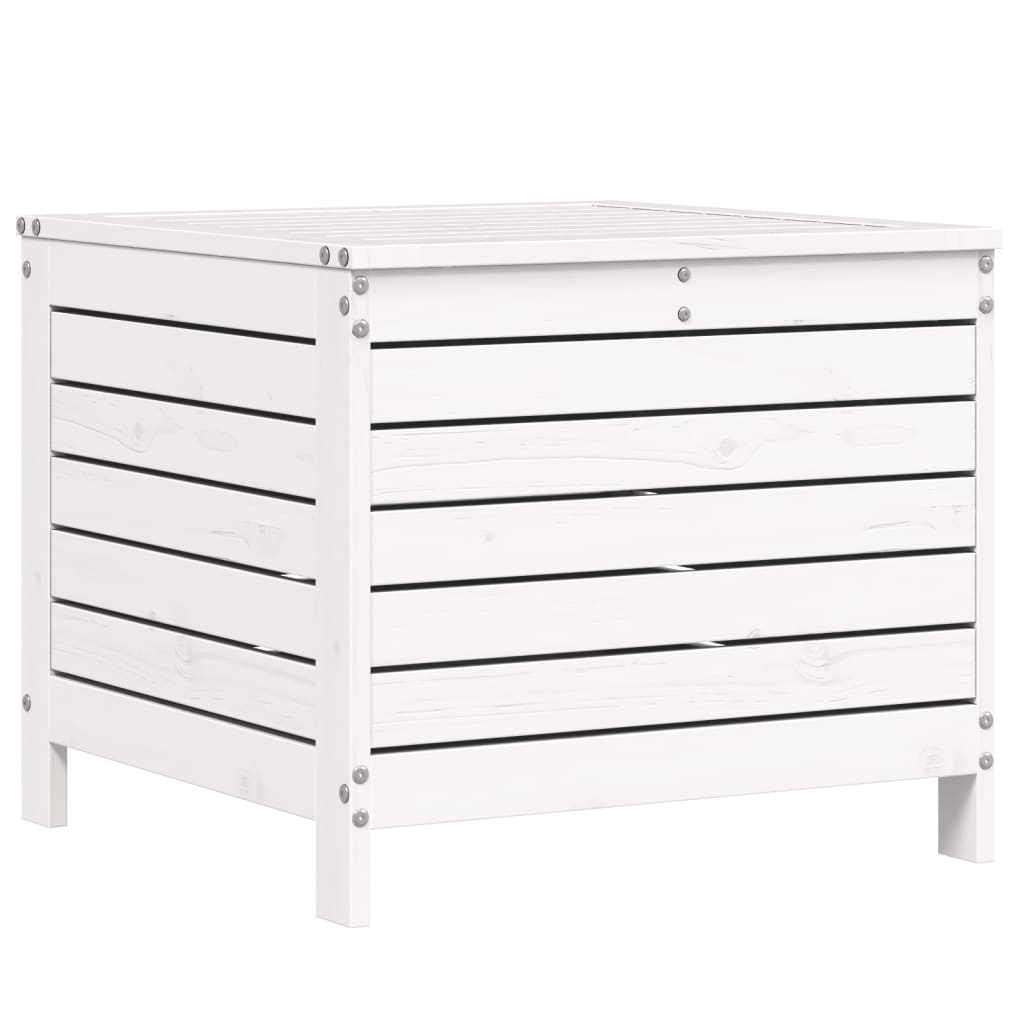 Garden Footstool | White | Solid Pine Wood | Standard | Modular