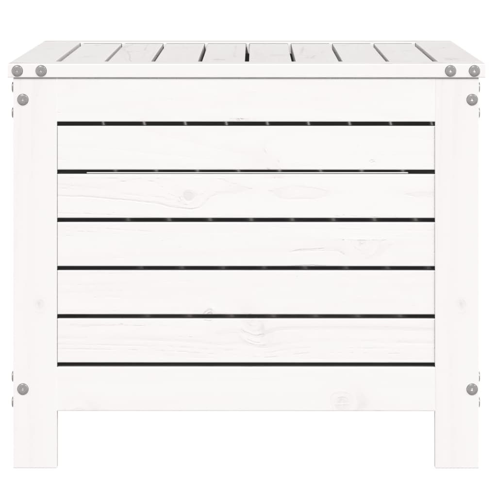 Garden Footstool | White | Solid Pine Wood | Standard | Modular